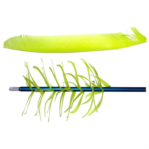 Trueflight Trueflight Spiral Wrap Flu-Flu Feathers Chartreuse RW 100 pk. 17013