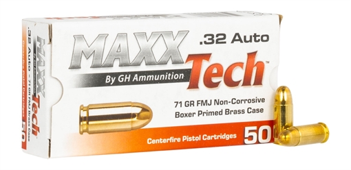 Tulammo 32ACP 71gr Full Metal Jacket 50 Per Box/12 Case PTGB32B