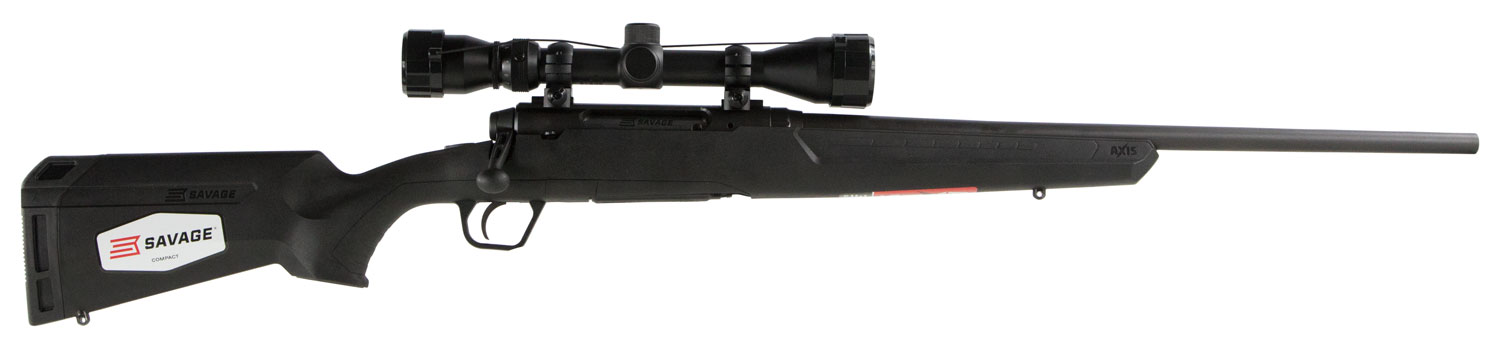 Savage Axis XP Compact Bolt Action Rifle 57265, 223 Rem, 20", 3-9x40mm Scope, Black Synthetic Stock, Black Finish, 4 Rds