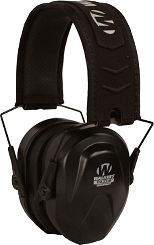 Walkers Game Ear Razor Compact Passive Earmuff, Black & White, Youth Women (GWPCRPAS)