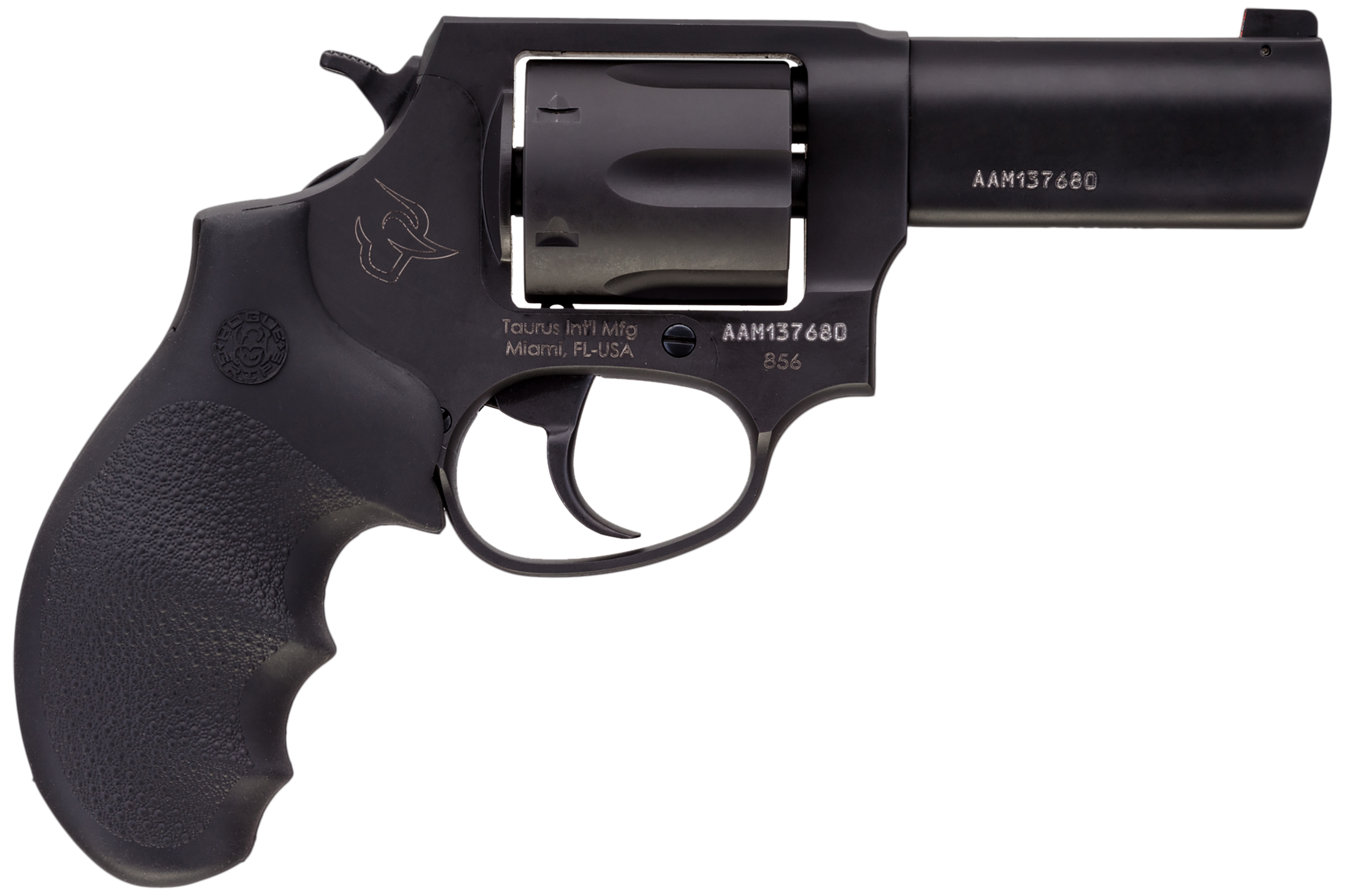 Taurus 856 Defender Revolver 285631NS, 38 Spl +P, 3", Black Hogue Rubber Grip, Matte Black Finish, 6 Rd