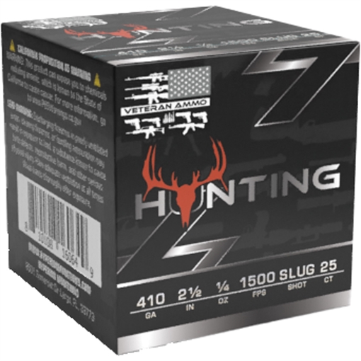 VETERAN AMMO AMMO 410GA 2.5 SLUG 25/10 VETSS-410G-SLUG