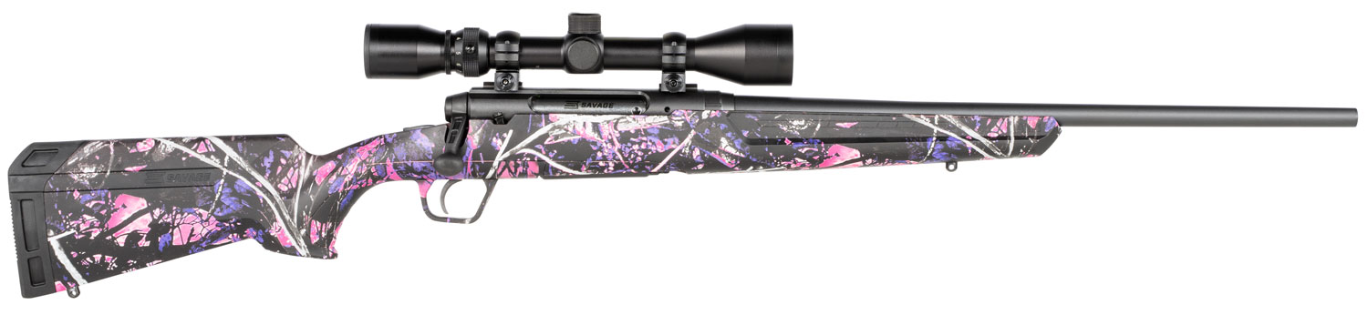 Savage Axis XP Compact Bolt Action Rifle 57476, 6.5 Creedmoor, 20", 3-9x40mm Scope, Muddy Girl Stock, Black Finish, 4 Rds