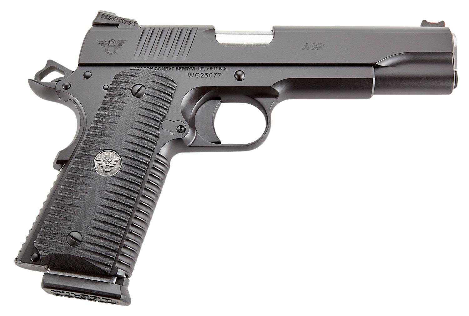 Wilson Combat ACP Full-Size Pistol ACPFS45, 45 ACP, 5", G10 Eagle Claw Grips, Black Armor-Tuff Finish, 8 Rds