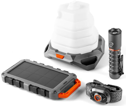 Nebo 5-Piece Emergency Kit BND-0002, Solar Charger, Lantern, Flashlight, Headlamp & Case