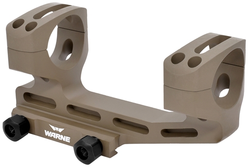 Warne Skeletonized Scope Mount/Ring Combo Extended Dark Earth Aluminum 30mm Tube MSR 20 MOA LRSKEL30DE
