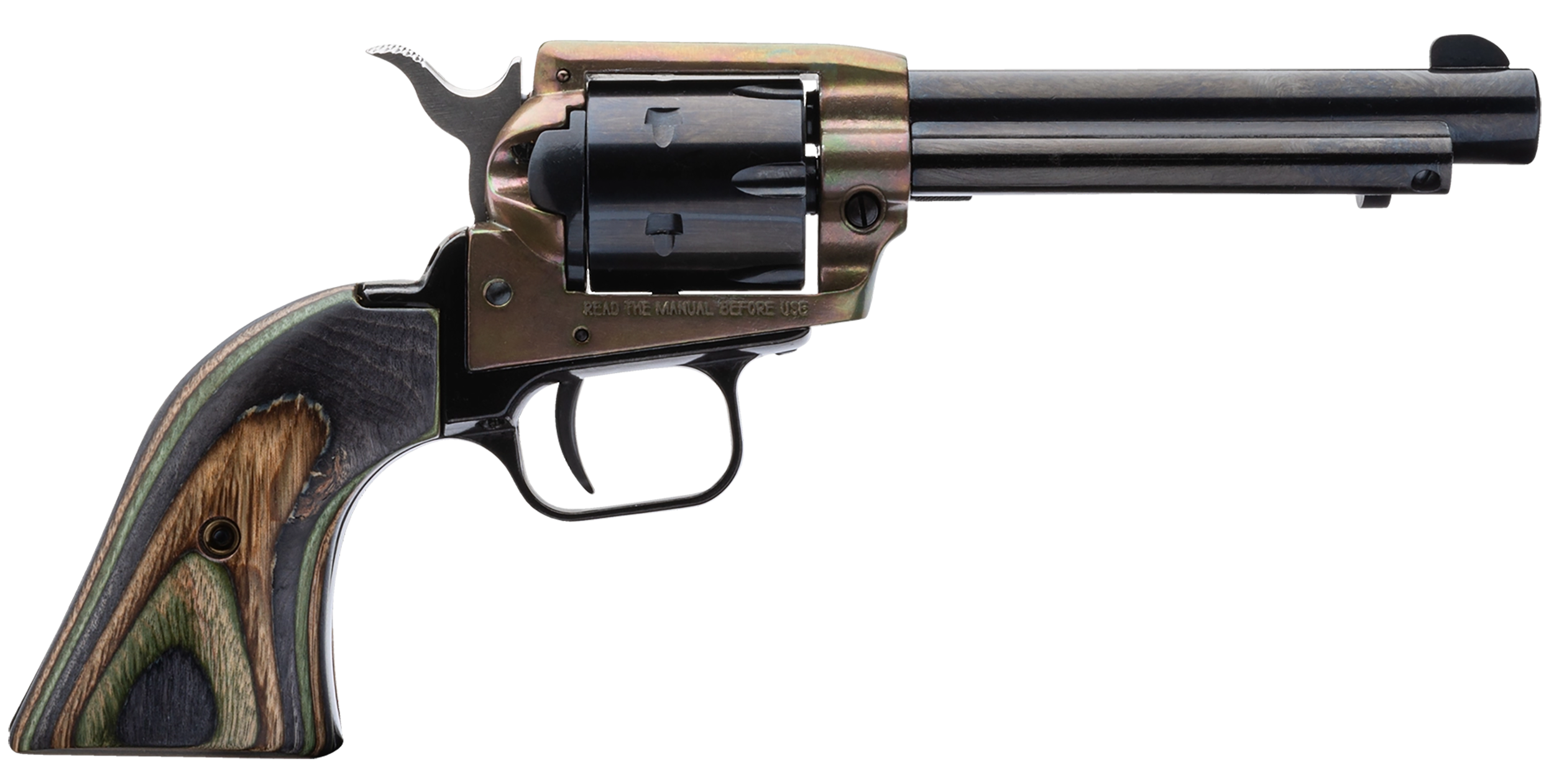 Heritage Rough Rider Single Action Rimfire Revolver RR22CH4, 22 LR, 4.75", Cocobolo Grip, Black Finish, 6 Rd