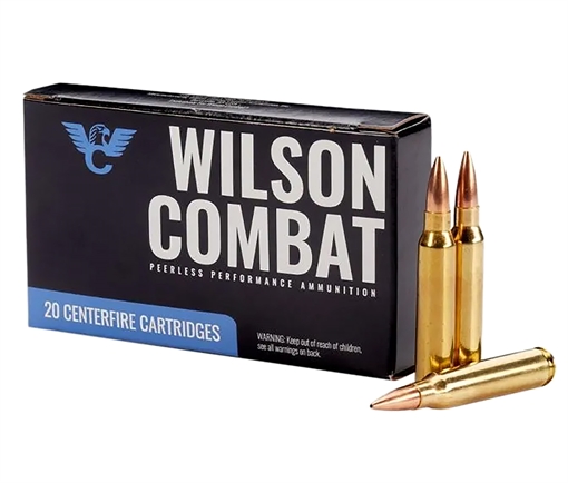 Wilson Combat 223Rem 69gr Hollow Point Boat Tail Match 20 Per Box/10 Case A22369HPBT