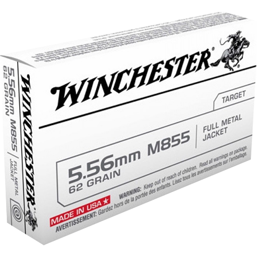 Winchester Best Value Rifle Ammo 5.56 NATO 62 gr. FMJ 20 rd. Q3269