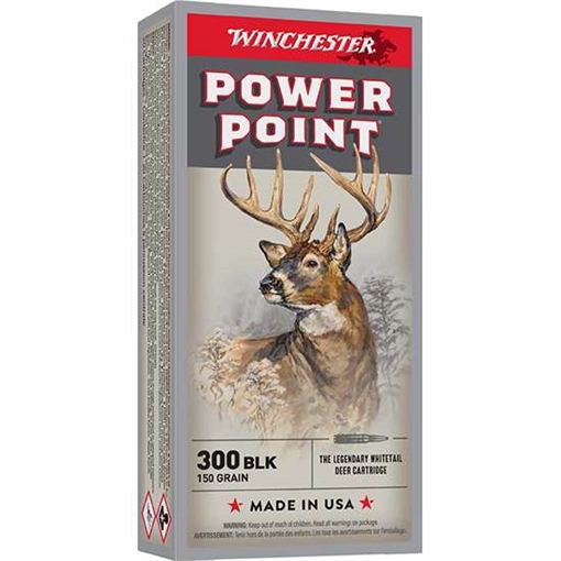 Winchester Winchester Power Point Rifle Ammo 300 Blackout 150 gr. Power Point 20 rd. X300BLK