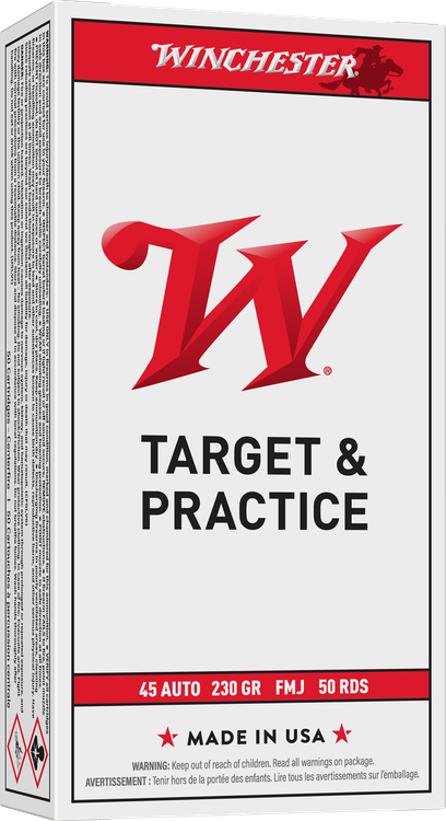 Winchester .45 ACP, 230gr, Full Metal Jacket, 50rd Box