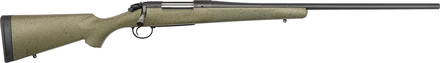 Bergara B-14 Hunter Bolt Action Rifle B14S104C, 22-250 Remington, 22", Green Synthetic Stock, Graphite Black Finish, 4 Rds