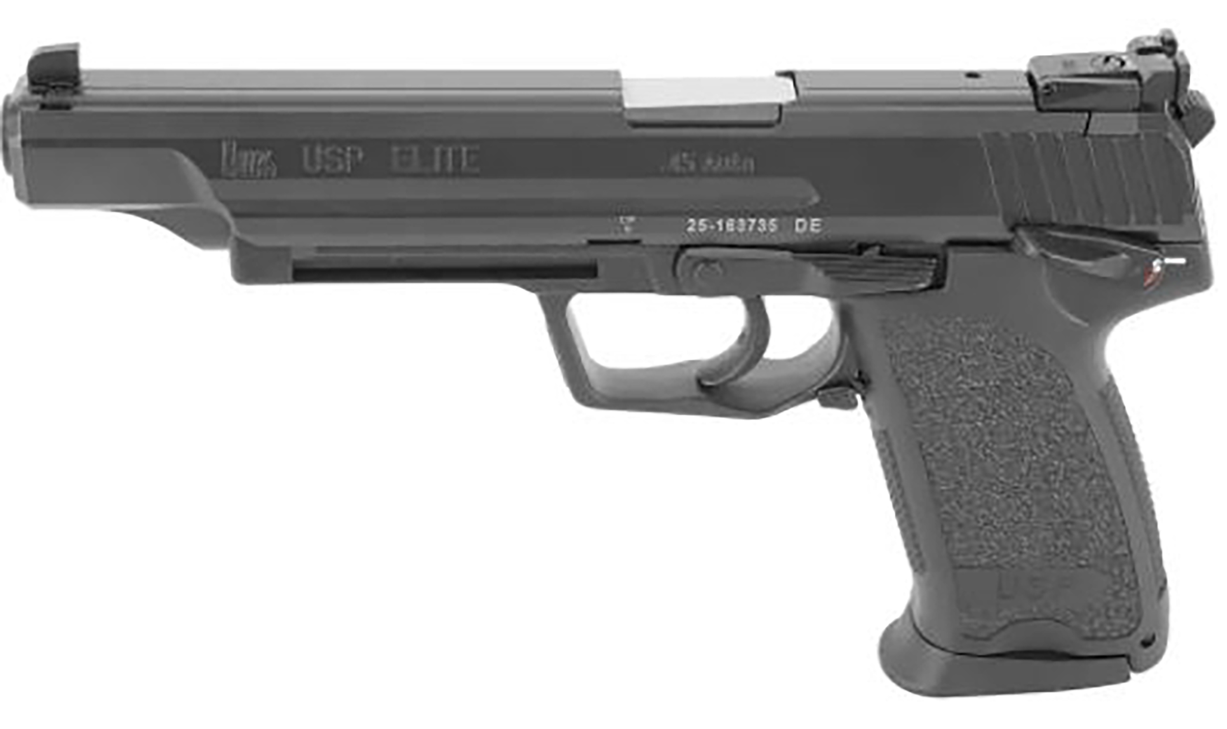 Heckler & Koch USP V1 Elite SA/DA Pistol 81000367, 45 ACP, 6.02", Black Polymer Grip, Black Finish, 12 Rd