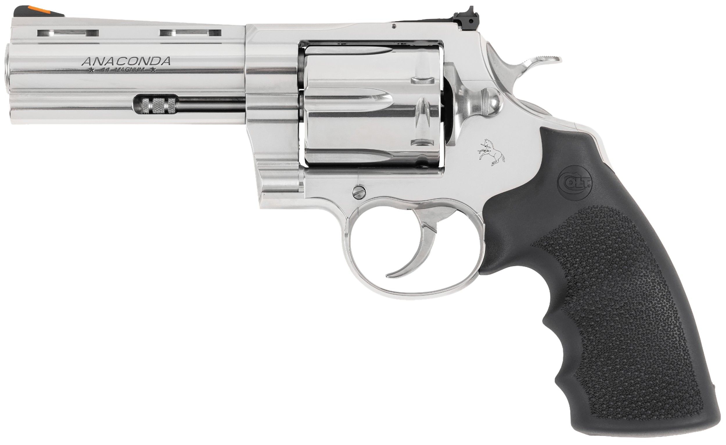 Colt Anaconda Revolver ANACONDA-SP4RTS, 44 Rem Mag, 4.25", Rubber Grips, Stainless Finish, 6 Rds
