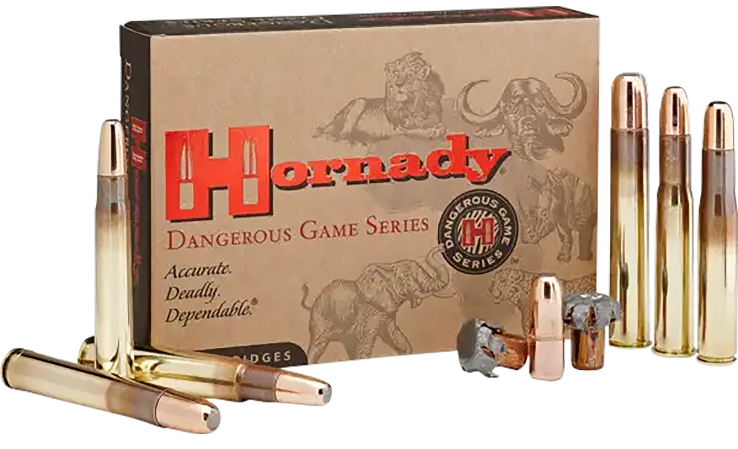 Hornady Dangerous Game Rifle Ammunition 82334, 375 H&H Mag, DGX Bonded, 300 gr, 2530 fps, 20 Rd/Bx