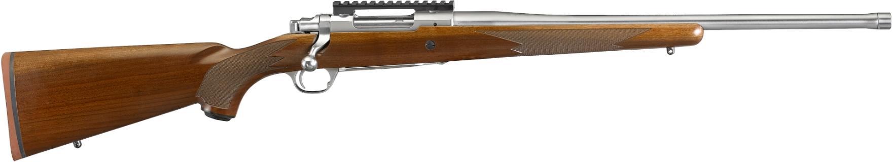 Ruger Hawkeye Hunter Bolt Action Rifle 57108, 30-06 Springfield, 22", Walnut Stock, Satin Stainless Finish, 4 Rds