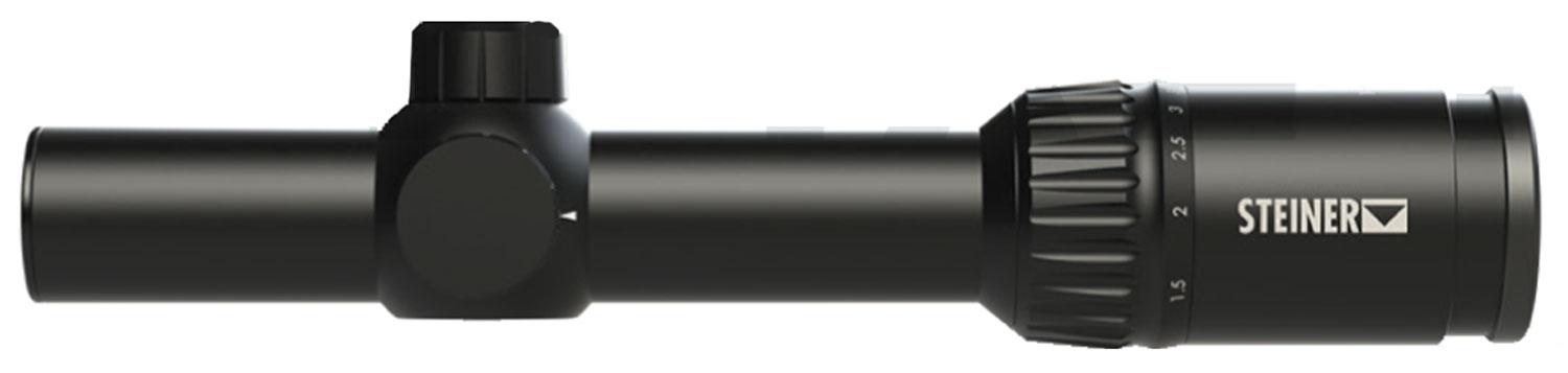 Steiner Optics P4Xi Rifle Scope 5202, 1-4x, 24mm Obj, 30mm Tube, Illuminated P3TR Reticle