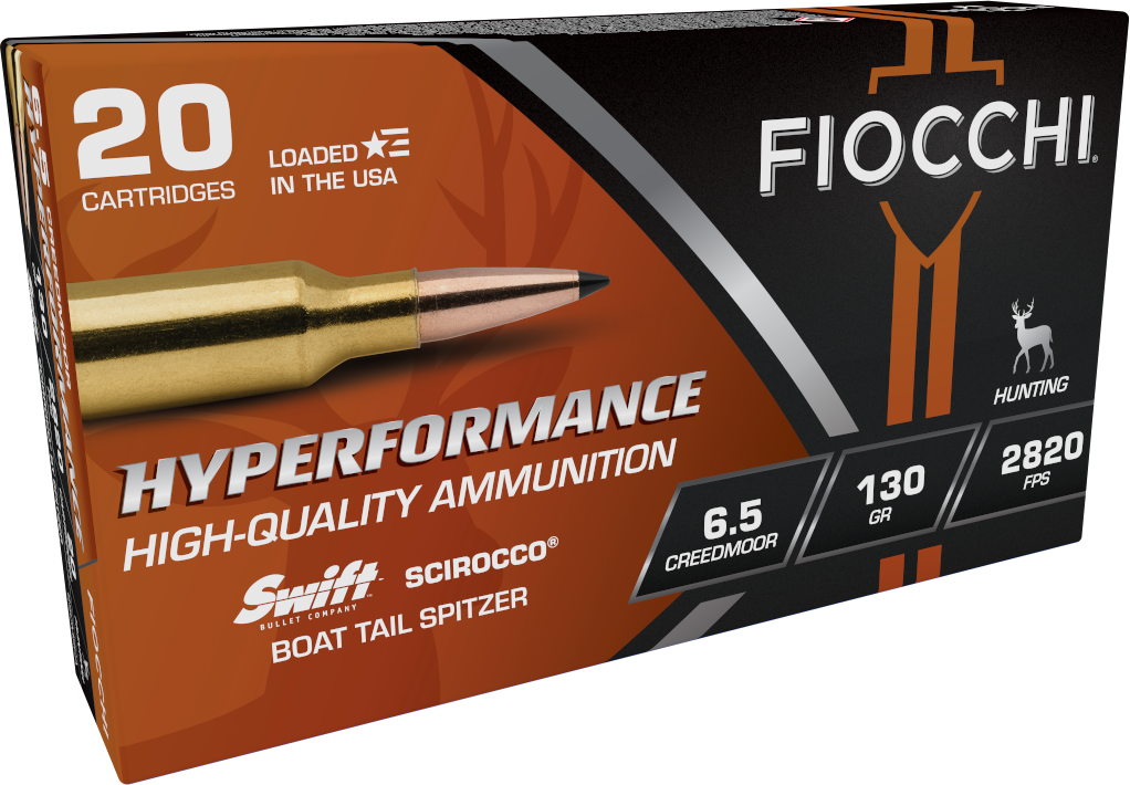 Fiocchi Extrema Rifle Ammunition 65CMSCA, 6.5 Creedmoor, Swift Scirocco II Boat Tail Spitzer, 130 gr, 2820 fps, 20 Rd/Bx