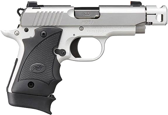 Kimber Micro 9 Stainless 3300217, 9mm, 3.45" Barrel, Mini-Compensator, Tritium Pro Sights, Rubber Grips, 7 Rds